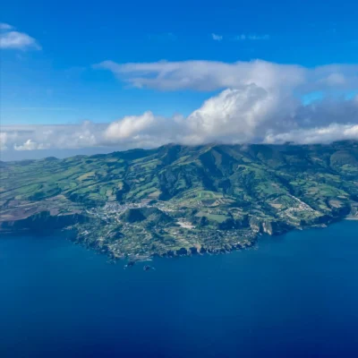 Lagoa do Fogo vista por um avião