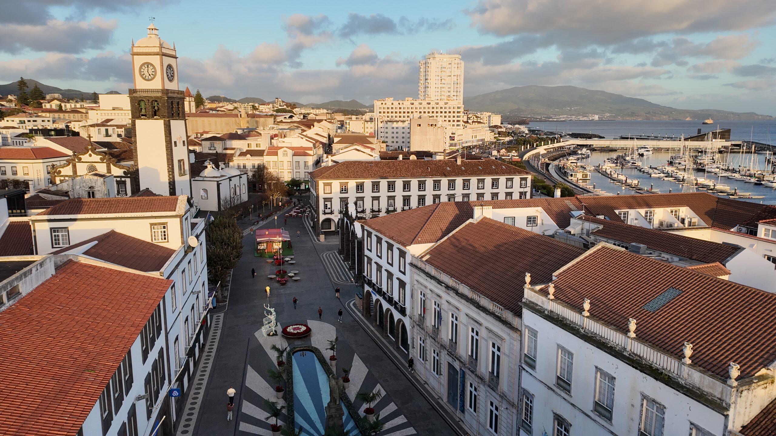 Birds-eye view over Ponta Delgada