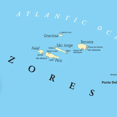 Azores Atlantic Ocean location map
